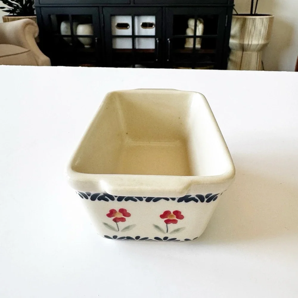 Polish Pottery Boleslawiec Hand Made Rectangle Ramekin 5.5